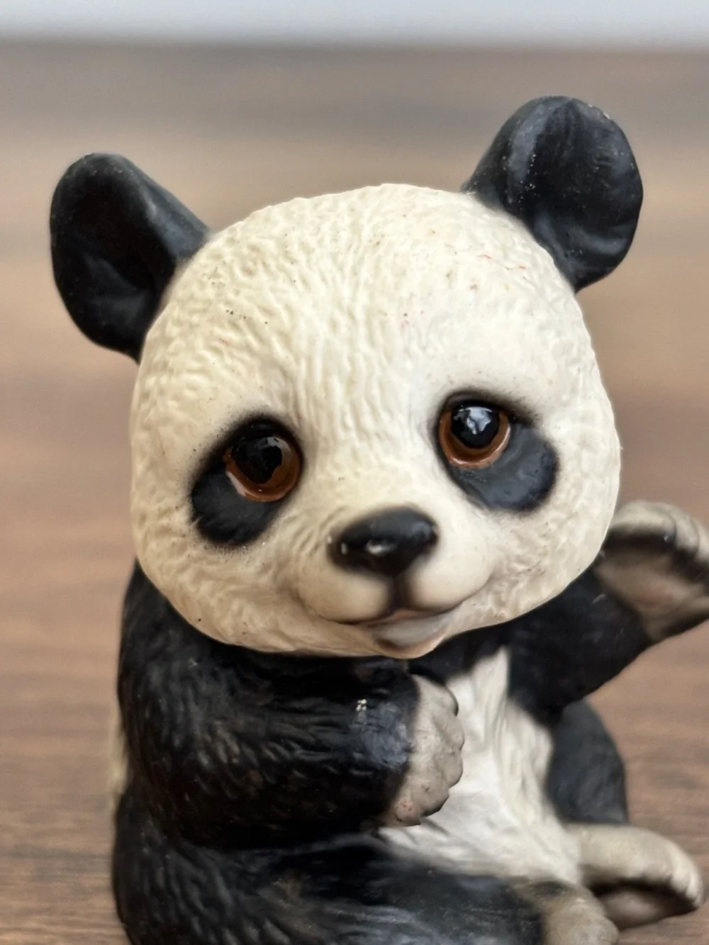 House of Global Art Harvey Knox Panda Bear Figurine Realistic Collectible Topper